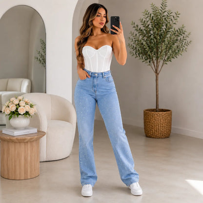 Jean Crystal™ | Comodidad, estilo y brillo en una sola prenda (FALTA)