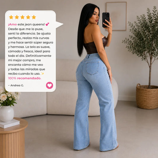 Jean Crystal™ | Comodidad, estilo y brillo en una sola prenda (FALTA)